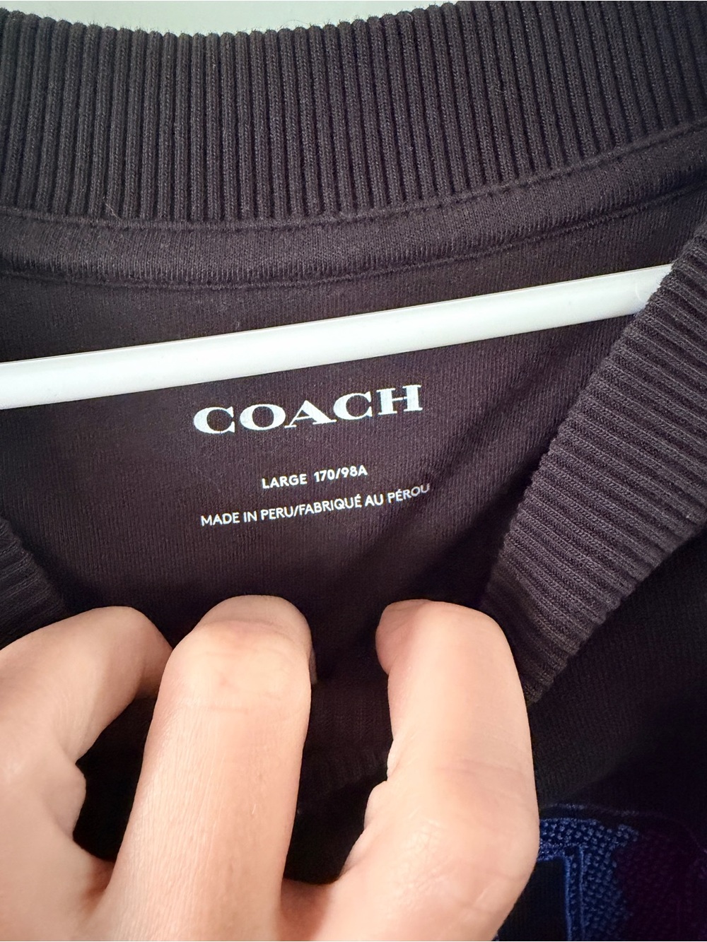 Coach Black Pride Crewneck Sweatshirt with Embroidered Logo - Picture 3 of 4